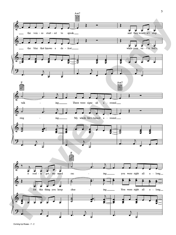 Coming Up Roses (from Begin Again) - 00-PS-0015148 - PVG (Digital Download)