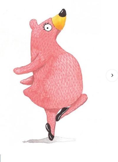 Greeting Card - Pink Ballerina Bear