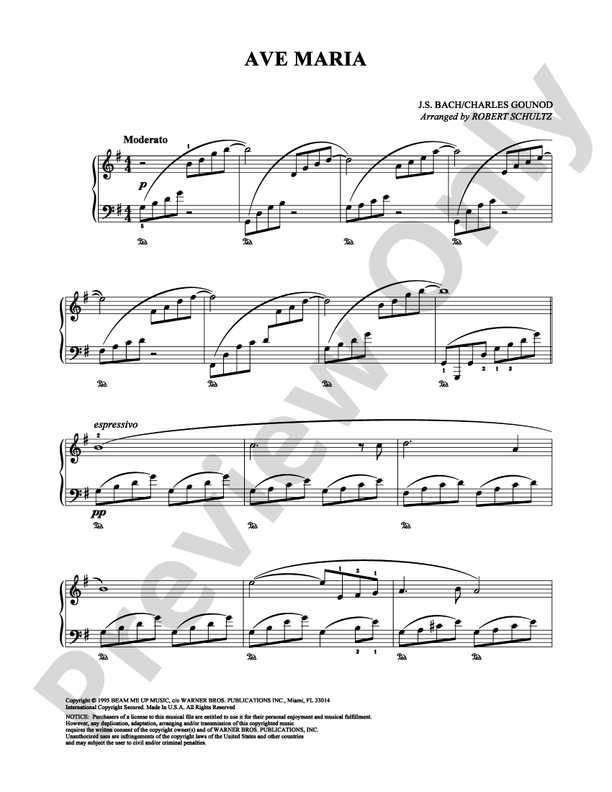 Gounod/Bach - Ave Maria - Piano (Digital Download)