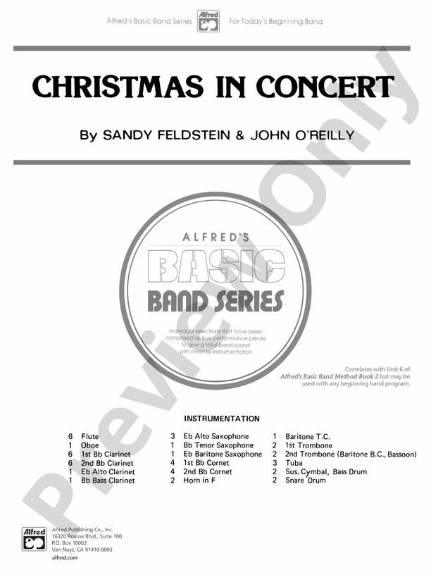 Christmas in Concert - Concert Band Conductor Score & Parts (Digital Download)