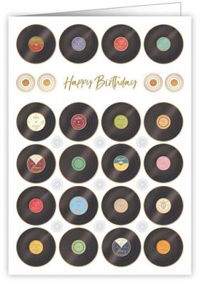 Greeting Card - Happy Birthday Vinyl Records