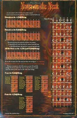 Poster Guitar Notes Of The Neck 43X28cm -