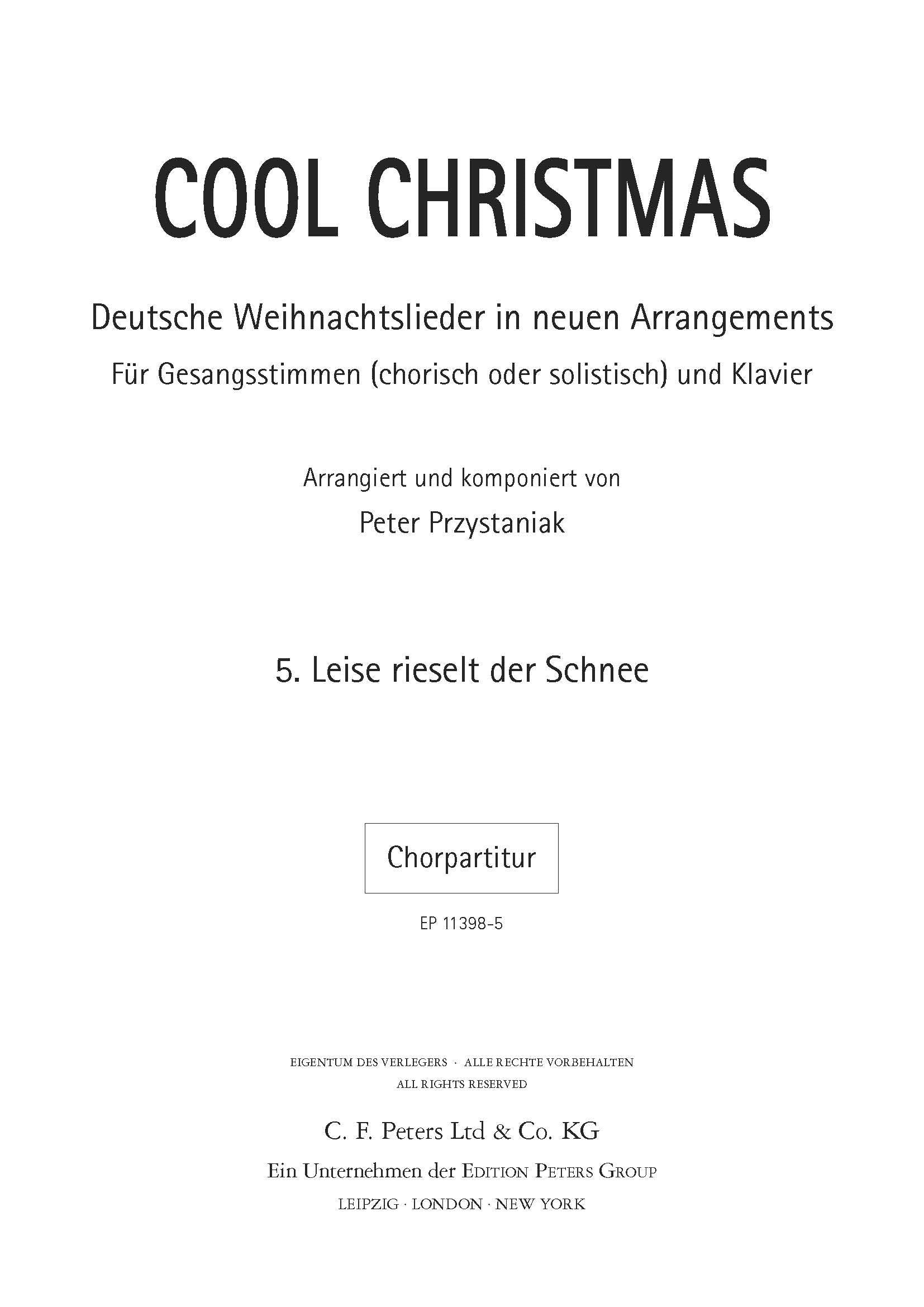 Cool Christmas: Leise rieselt der Schnee (EP11398-5) - SATB Choral Octavo (Digital Download)
