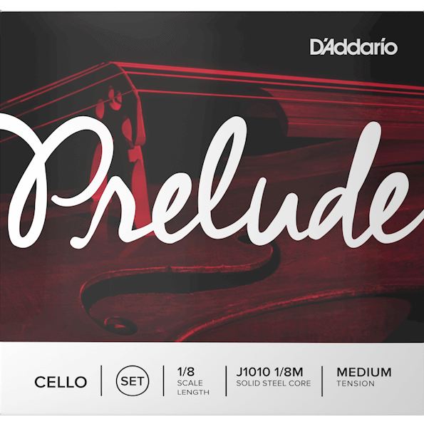 D'Addario Prelude Cello, Set (Med), 1/8