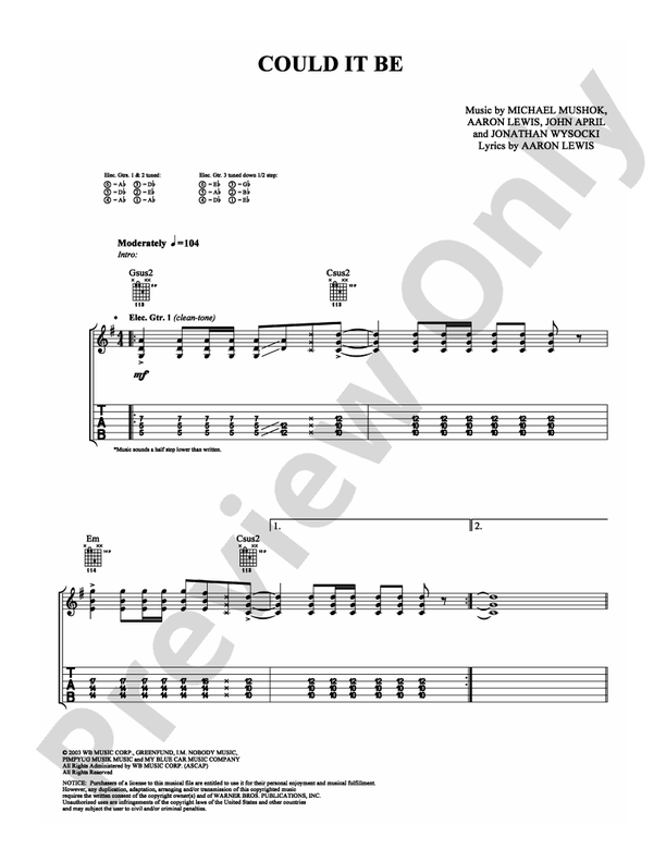 Could It Be - Guitar TAB (Digital Download)