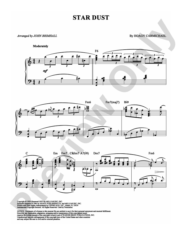 Star Dust - Piano (Digital Download)