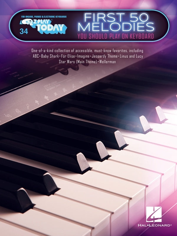 First 50 Melodies You Should Play on Keyboard - EZ Play Piano Hal Leonard 1193377