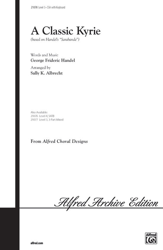 A Classic Kyrie - SSA Choral Octavo (Digital Download)