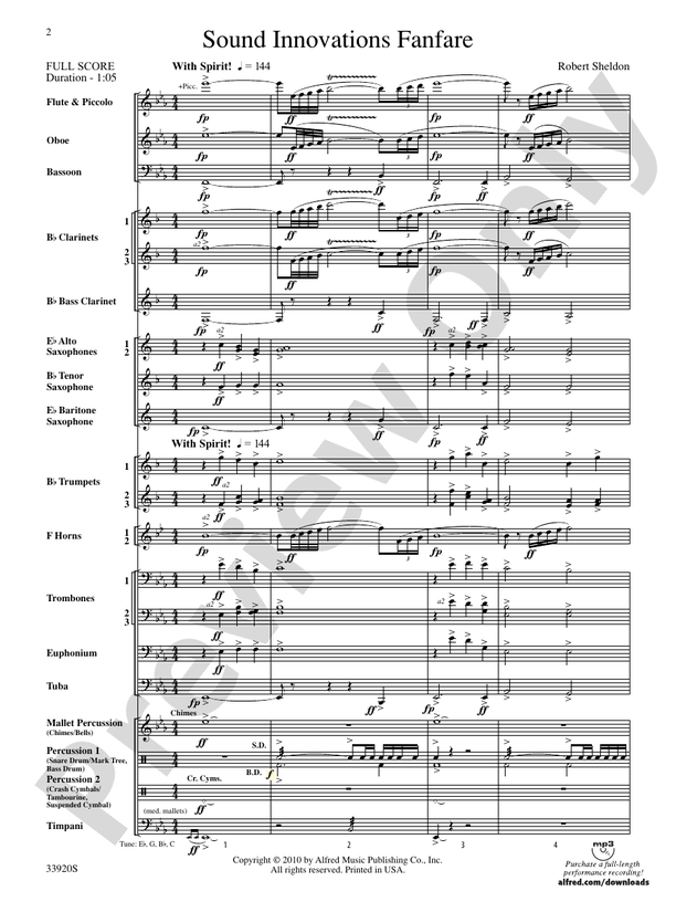 Sound Innovations Fanfare - Concert Band Conductor Score & Parts (Digital Download)