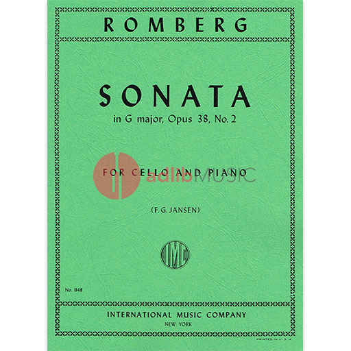 Romberg - Sonata in Gmaj Op38/2 - Cello/Piano Accompaniment IMC IMC1148