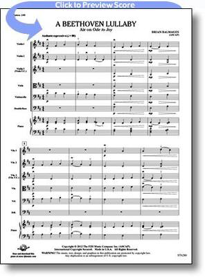 A Beethoven Lullaby - Brian Balmages - FJH Music Company Score/Parts