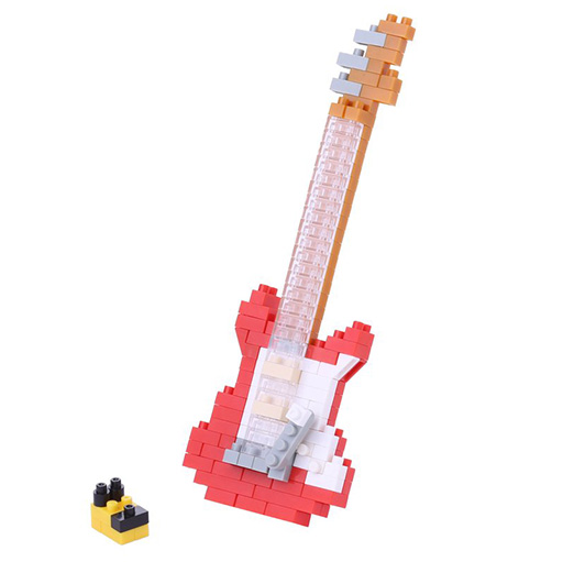 Nanoblock Red Electric Guitar Mini Lego 160pcs