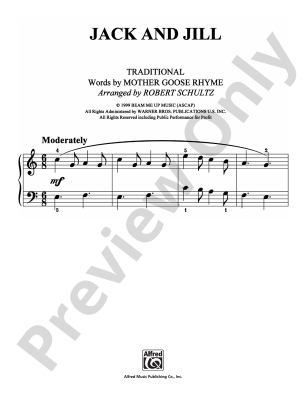 Jack and Jill - Arr. Robert Schultz - Easy Piano (Digital Download)