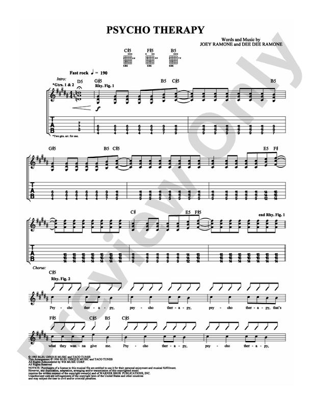 Psycho Therapy - Guitar TAB (Digital Download)