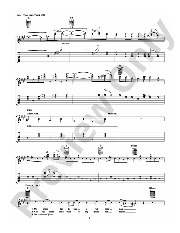 Texas Eagle - Guitar TAB (Digital Download)