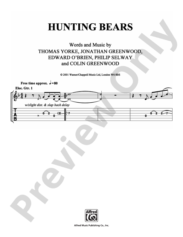 Hunting Bears - Guitar TAB (Digital Download)
