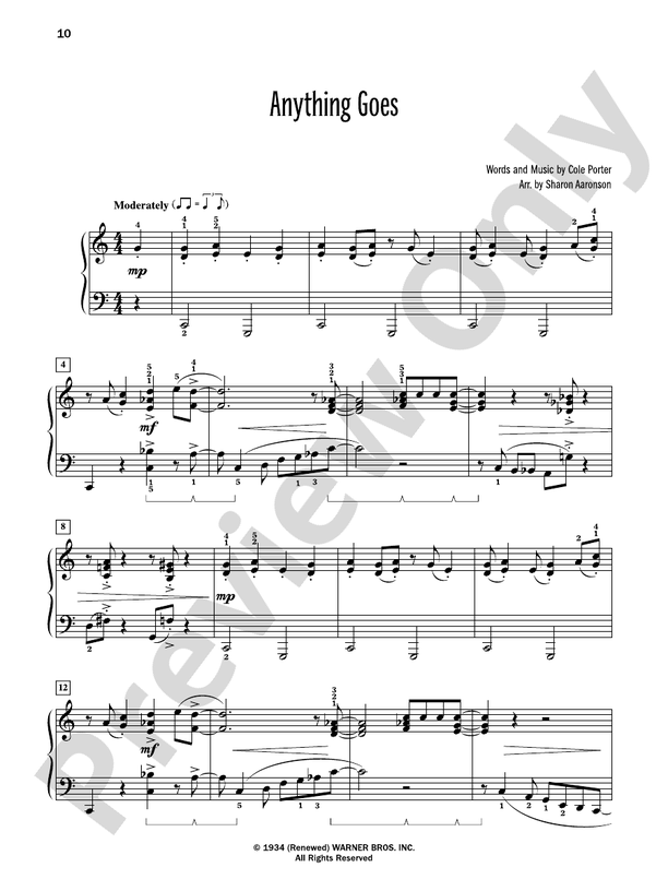 Anything Goes (from "Anything Goes") - Piano Solo (Digital Download)