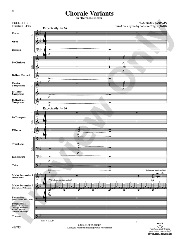 Chorale Variants - Concert Band Conductor Score & Parts (Digital Download)