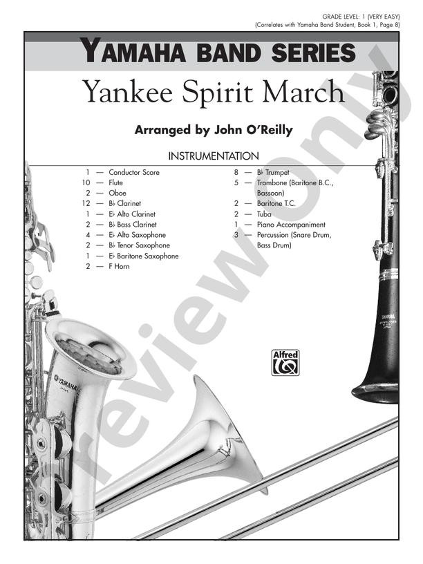 Yankee Spirit March - Concert Band Conductor Score & Parts (Digital Download)