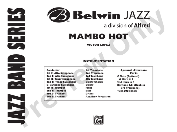Mambo Hot - Jazz Ensemble Conductor Score & Parts (Digital Download)