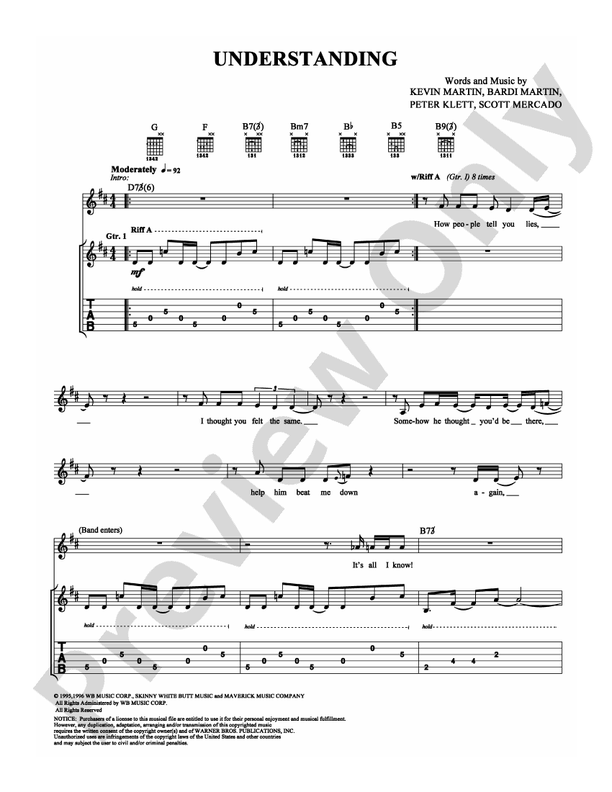 Understanding - Guitar TAB (Digital Download)