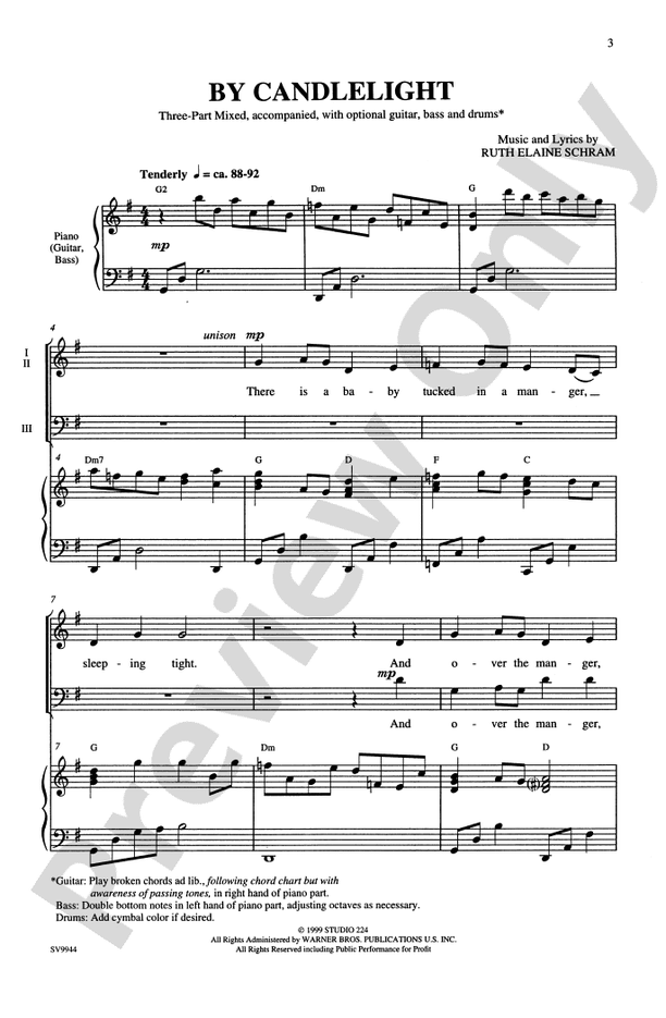 By Candlelight – 3-Part Mixed Choral Octavo (Digital Download)