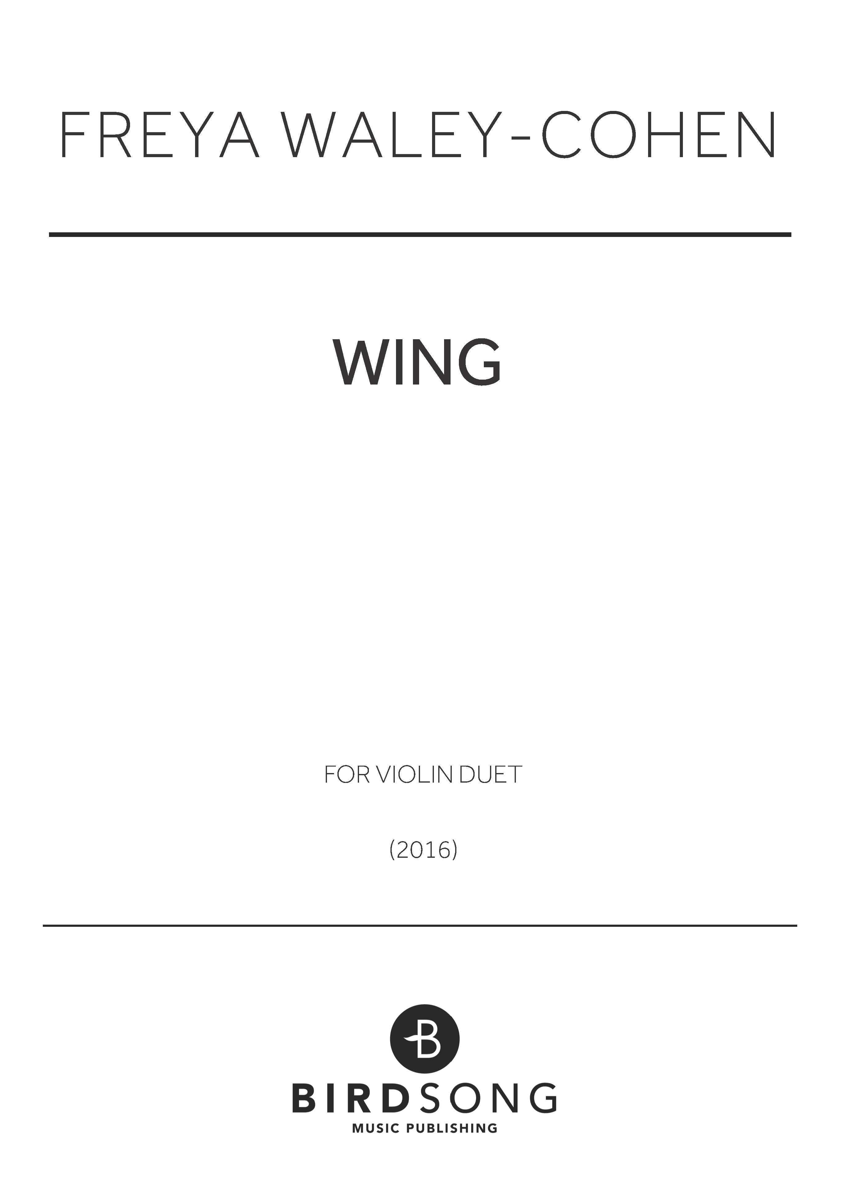 Wing - Violin Duet (Digital Download)