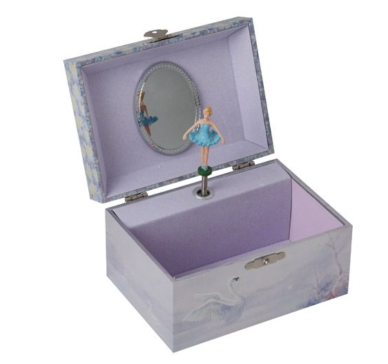 Foil Jewellery Box with Five Ballerinas on the Top