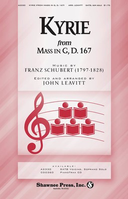 Kyrie (from Schubert's Mass in G) - Franz Schubert - SATB Shawnee Press Choral Score Octavo