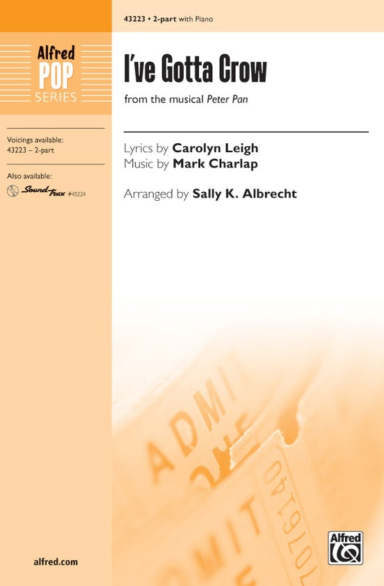 I've Gotta Crow (from the musical Peter Pan) – 2-Part Choral Octavo (Digital Download)