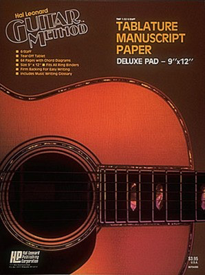 Guitar Tablature Manuscript Paper - Deluxe - Manuscript Paper - Various Authors Hal Leonard