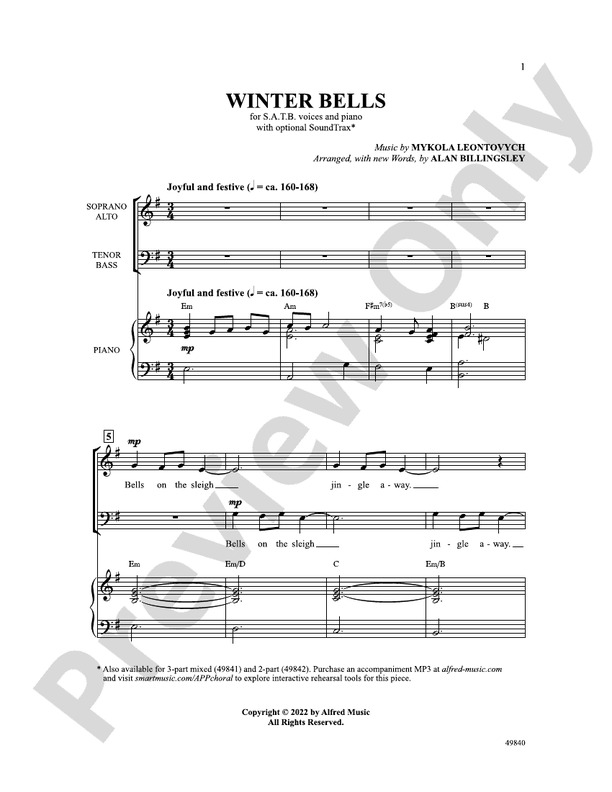 Winter Bells - SATB Choral Octavo (Digital Download)