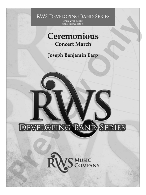 Ceremonious - Concert March - Concert Band Conductor Score & Parts(Digital Download)