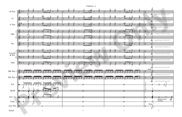 James Bond Theme (Arr. Victor López) – Marching Band Conductor Score & Parts (Digital Download)