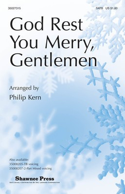 God Rest You Merry, Gentlemen - SATB Philip Kern Shawnee Press Choral Score Octavo