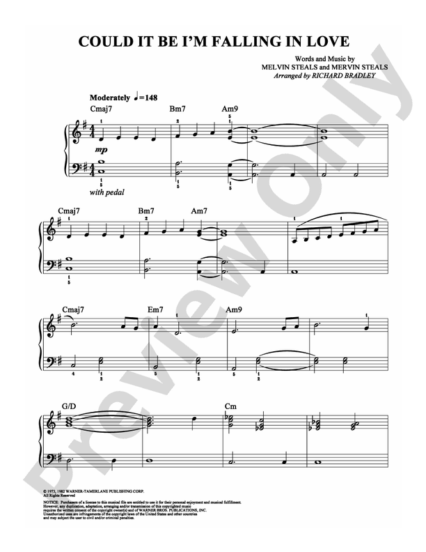 Could It Be I'm Falling in Love - Arr. Richard Bradley - Easy Piano (Digital Download)