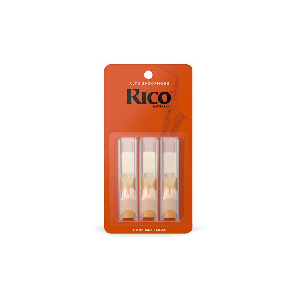 Rico Alto Saxophone Reeds, Strength 1.5, 3-Pack