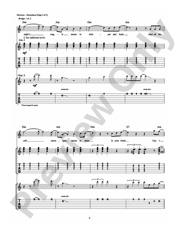 Moondance - Guitar TAB (Digital Download)