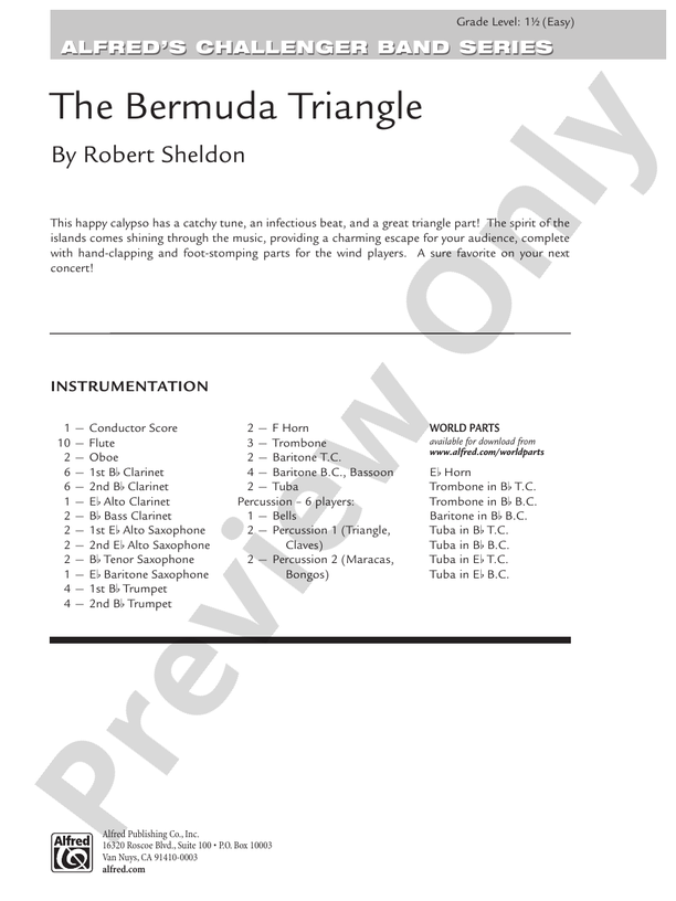 The Bermuda Triangle - Concert Band Conductor Score & Parts (Digital Download)
