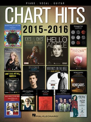 Chart Hits of 2015-2016 - Piano/Vocal/Guitar PVG Hal Leonard 153899