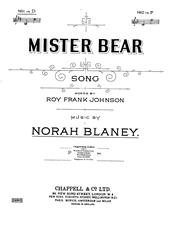 Mister Bear - Vocal/Piano (Digital Download)