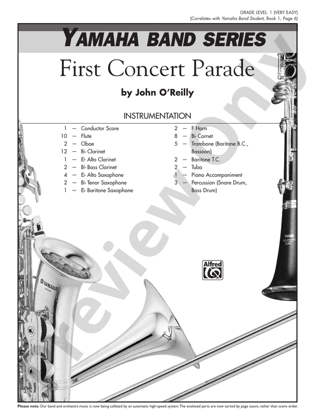 First Concert Parade - Concert Band Conductor Score & Parts (Digital Download)