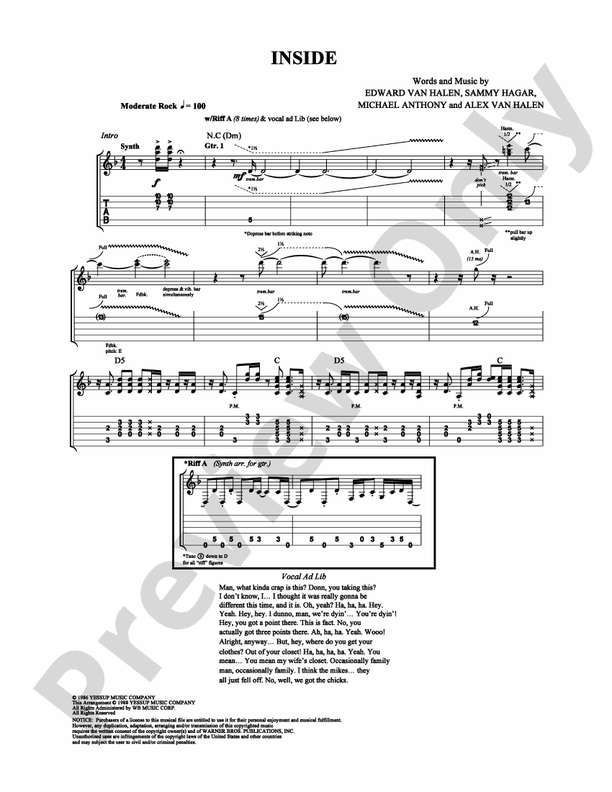 Inside - Guitar TAB (Digital Download)