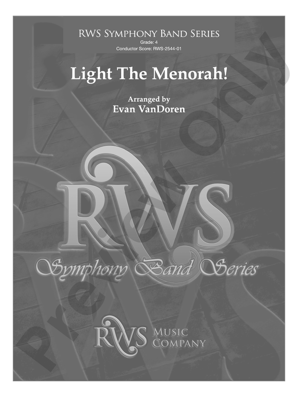 Light The Menorah! - Concert Band Conductor Score & Parts(Digital Download)