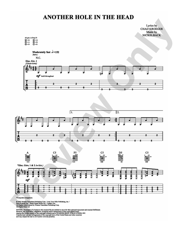Another Hole in the Head - Guitar TAB (Digital Download)