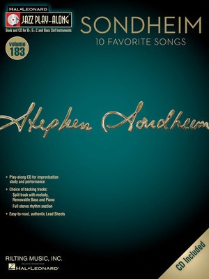 Sondheim - Jazz Play-Along Volume 183 - Stephen Sondheim - Bb Instrument|Bass Clef Instrument|C Instrument|Eb Instrument Hal Leonard Lead Sheet /CD