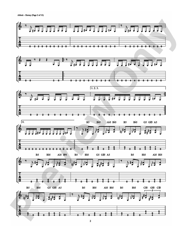 Heresy - Guitar TAB (Digital Download)