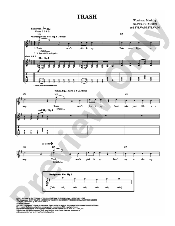 Trash - Easy Guitar (Digital Download)
