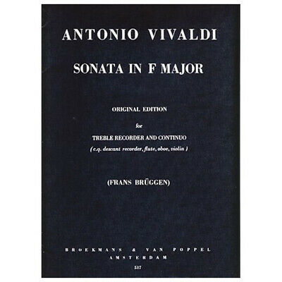 Vivaldi - Sonata in Fmaj - Treble Recorder/Basso Continuo Broekmans MK517