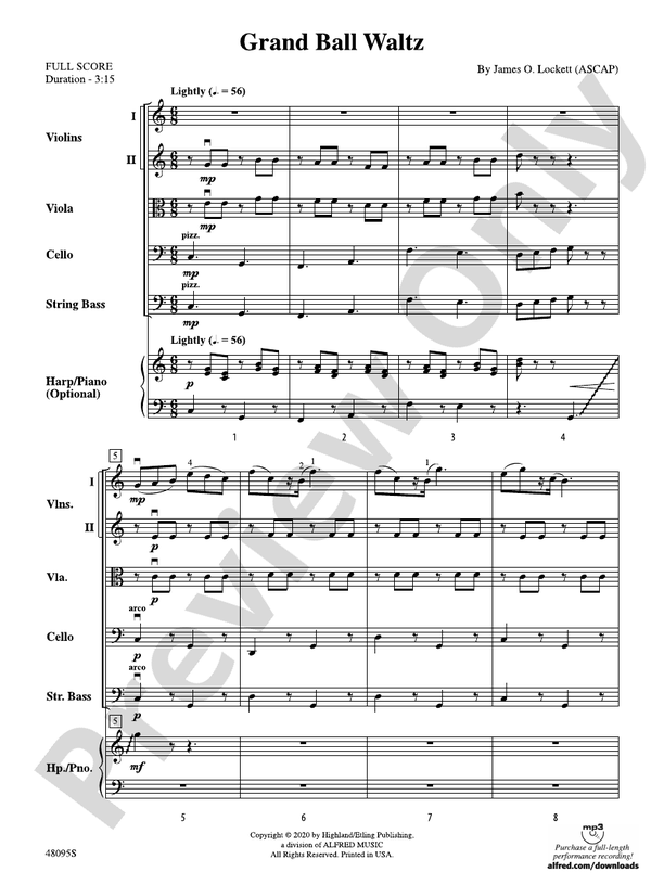 Grand Ball Waltz - String Orchestra Conductor Score & Parts (Digital Download)